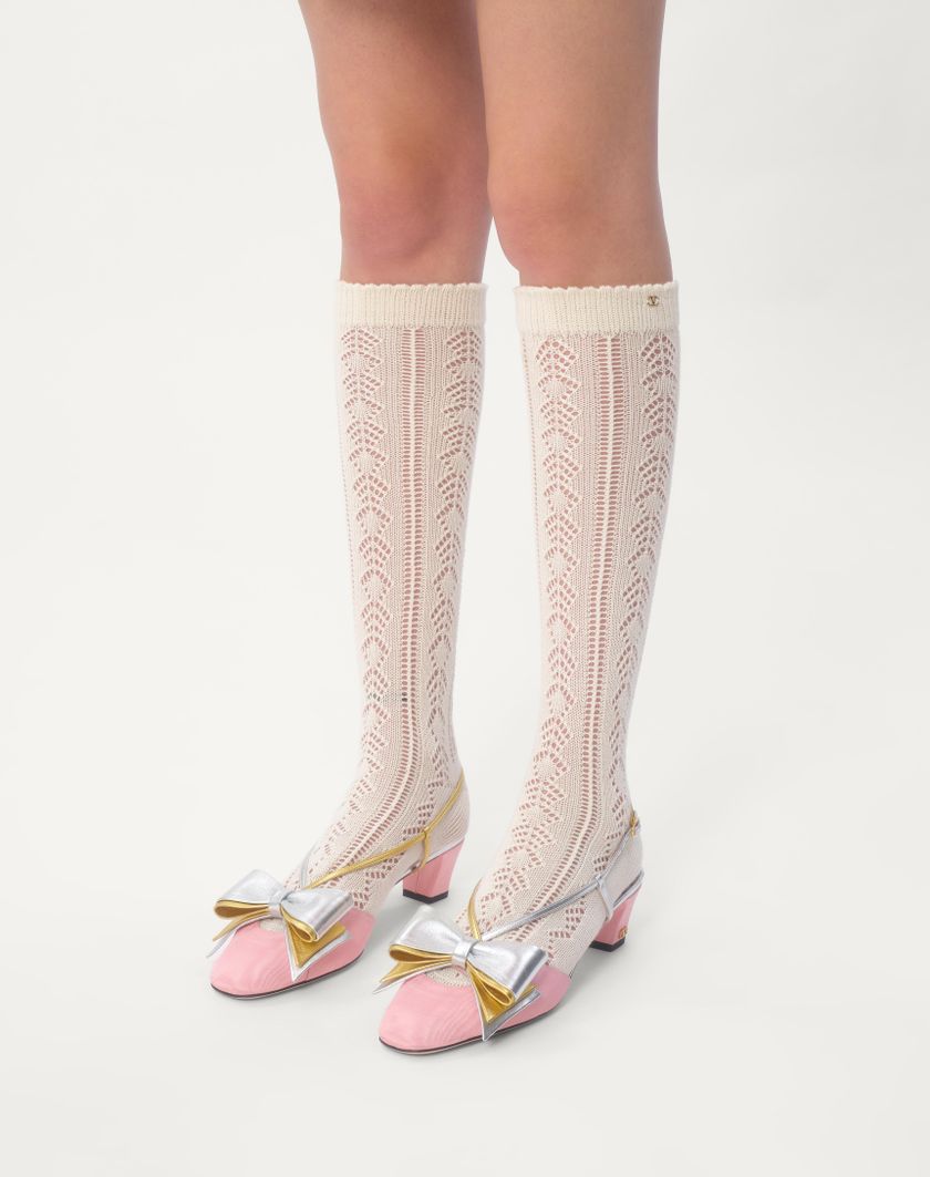 BOWOW SLINGBACK PUMPS IN MOIRÈ FABRIC 45MM - Image 6